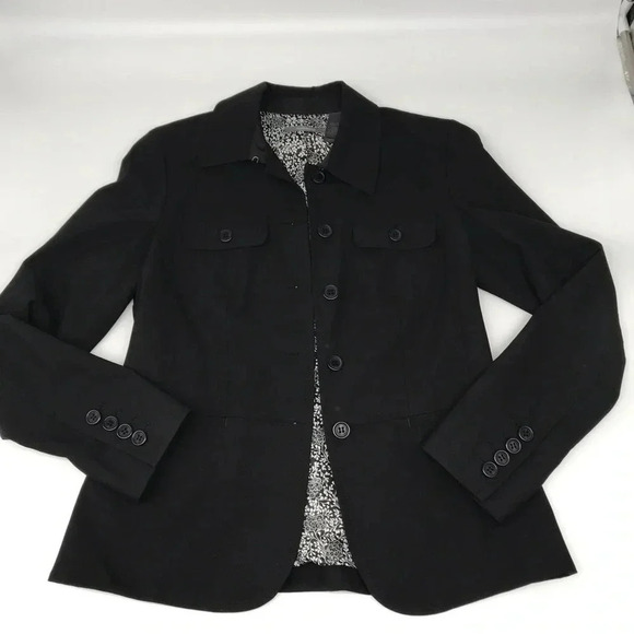 Liz Claiborne Jackets & Blazers - Liz Claiborne Blazer Jacket Womens 4 Black Button Front Career Office
